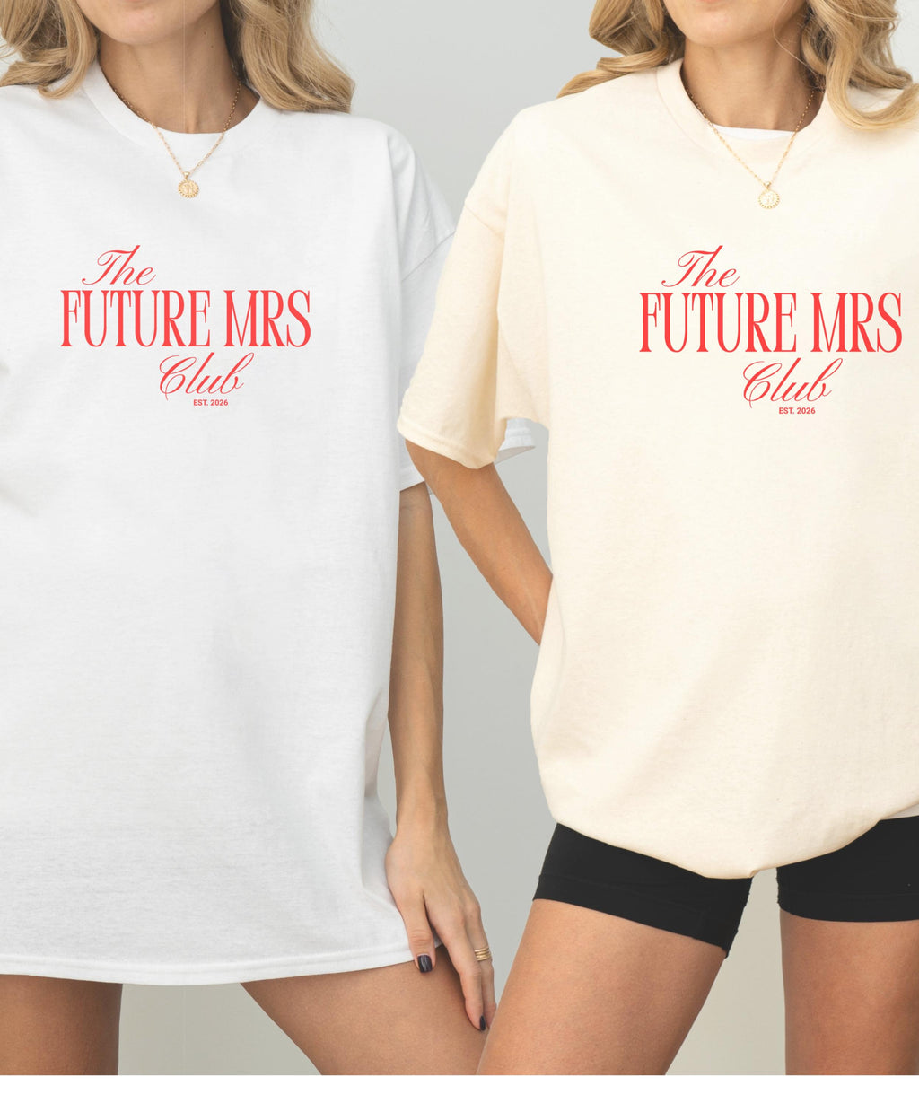 future mrs tshirt personalised t-shirt for Bride Shirt newly engaged gift for fiancee friend small present