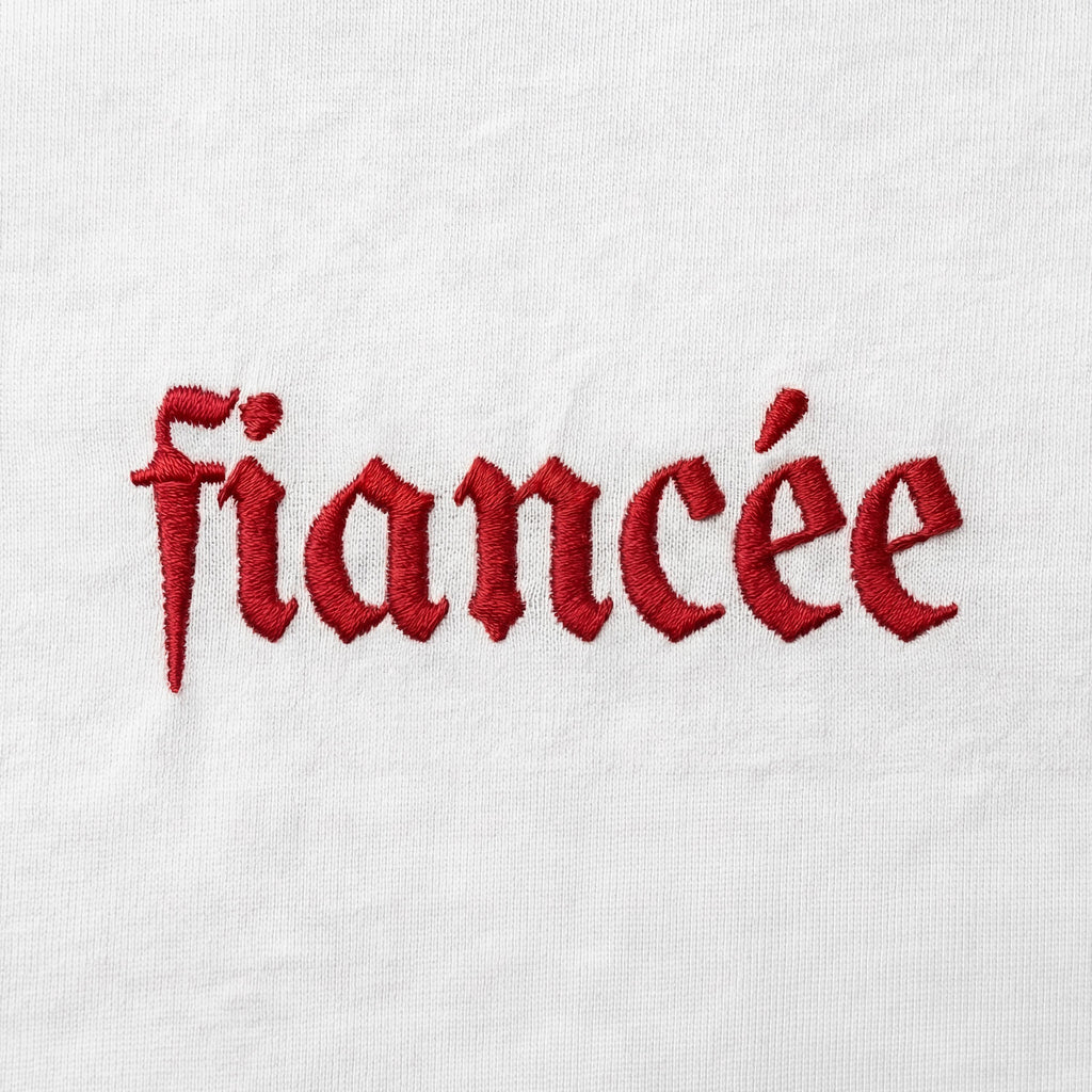 Fiancée Vest Top – Embroidered bride t-shirt – Bride to Be Shirt – Engagement Gift for friend – Minimal Bridal Top